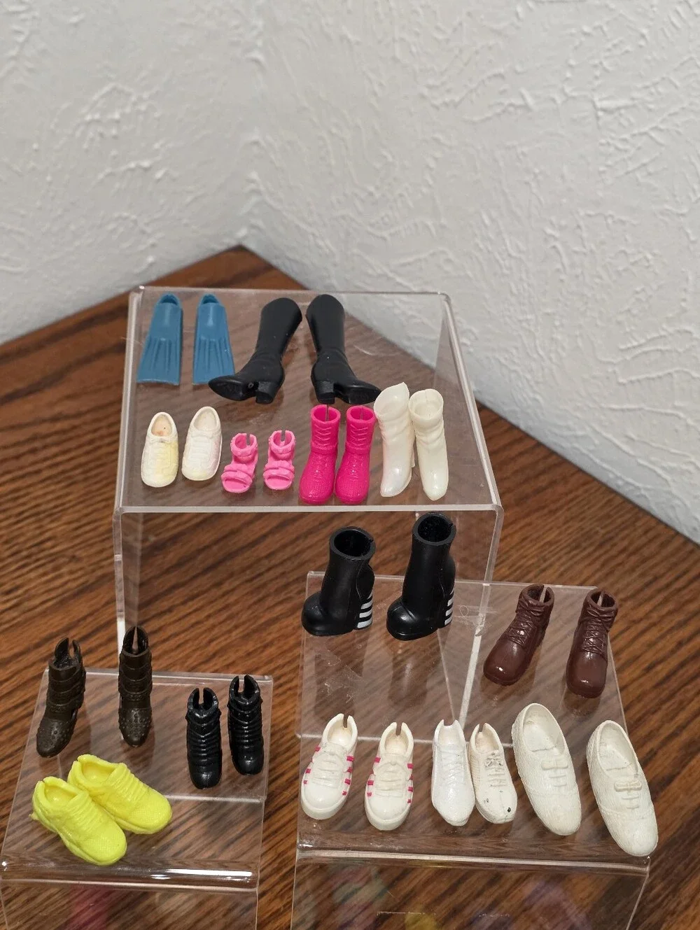 Barbie Or Comparable Shoes 14 Pairs + Singles Mixed Lot - Slippers, Heels, Boots